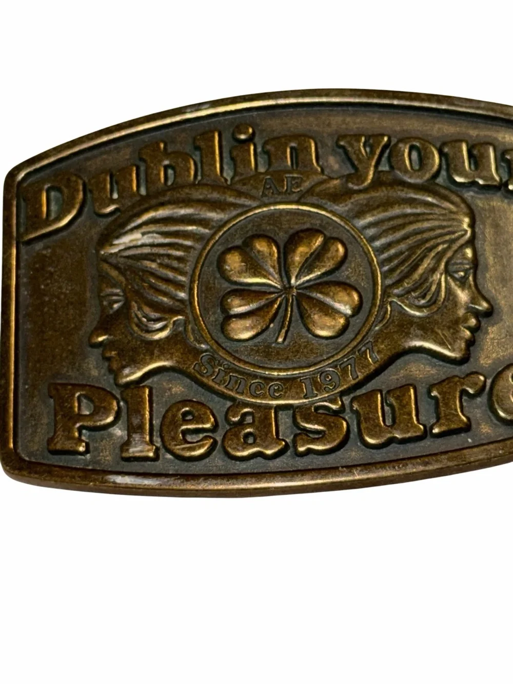 American Eagle Outfitters Bronze-Tone Embossed belt buckle
